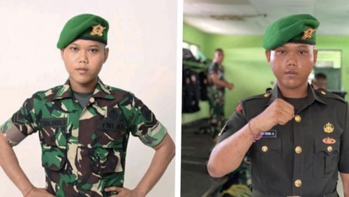 Potret mendiang Serda Didin yang bertugas di Yonif 762/VYS. Diduga meninggal dunia akibat tindak kekerasan. (Ist)