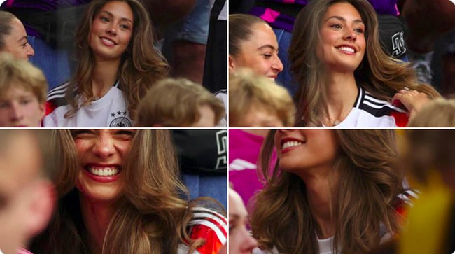 Sophia  dikenal sebagai seorang model dan selebgram asal Jerman. Tahun lalu otret Sophia saat menonton Euro 2024 sempat viral karena terlihat menawan dalam jepretan fotografer Getty Images. Ia pun disebut sebagai salah satu WAGs tercantik. Foto: Instagram Sophia Weber