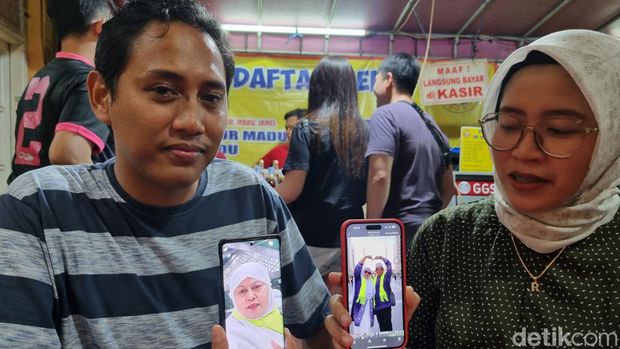 Anak dan menantu Bu Nunuk, pemilik kedai STMJ legendaris di Surabaya yang meninggal di Tanah Suci.