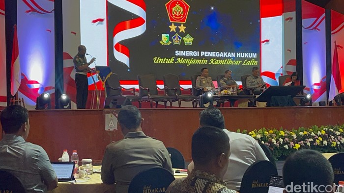 Danpuspom TNI, Mayjen TNI Yusri Nuryanto, di acara Kompolnas, 23 Juli 2024. (Rumondang N/detikcom)