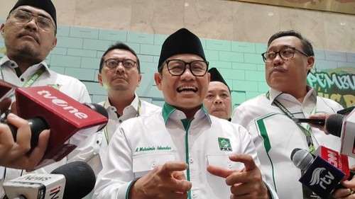 Ketum PKB, Muhaimin Iskandar atau Cak Imin, di Jakarta Convention Center (JCC), Jakarta Pusat, Selasa (23/7/2024).