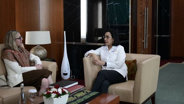 Kunjungan Anna Bjerde, Managing Director of Operations of Worldbank. (Instagram/Smindrawati)