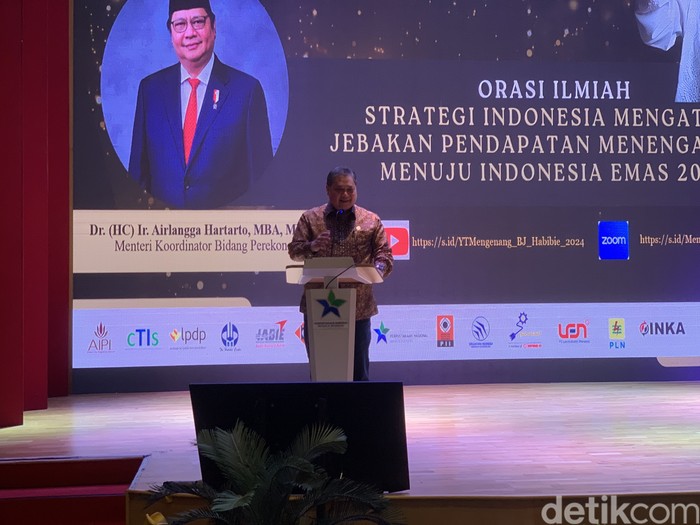 Menko Perenomomian Airlangga Hartarto (Taufiq Syarifudin/detikcom)