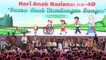 Pakai Ikat Kepala Rumbai, Jokowi Hadiri Peringatan Hari Anak di Papua