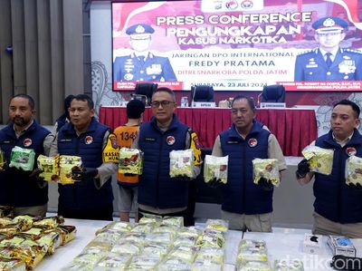 Polda Jatim Bongkar Peredaran Sabu 84 Kg Jaringan Fredy Pratama