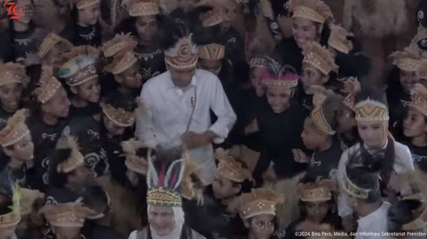 Puncak Peringatan Hari Anak Nasional, Jayapura, 23 Juli 2024. (Tangkapan Layar Youtube)