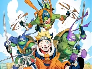 Sugoi! Naruto Crossover Bareng Teenage Mutant Ninja Turtles