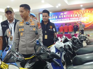 Polres Cilegon Tangkap 4 Pelaku Curanmor, 16 Sepeda Motor Disita