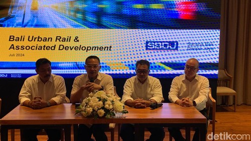 PT SBDJ saat konferensi pers penunjukkan investor PT BIP di Sanur, Denpasar, Rabu (24/7/2024).