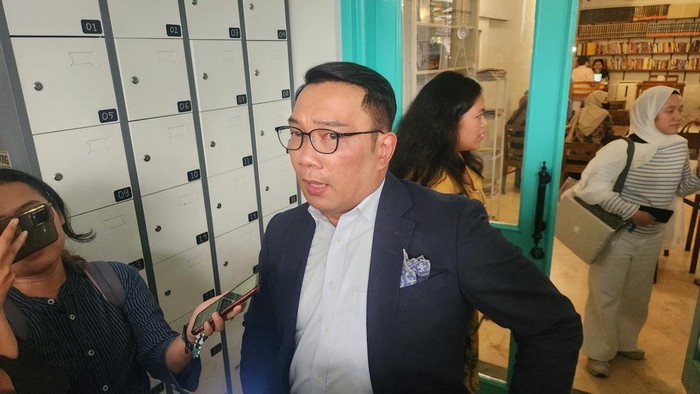Waketum Partai Golkar, Ridwan Kamil (RK), di kawasan Tebet, Jakarta Selatan, Rabu (24/7/2024).