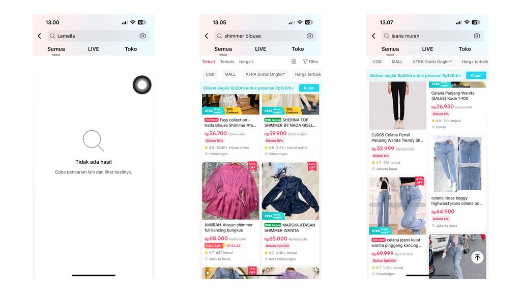 Barang impor yang dijual dalam e-commerce. (Tangkapan Layar Lazada)