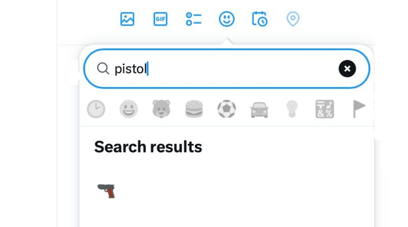 Emoji Pistol di X