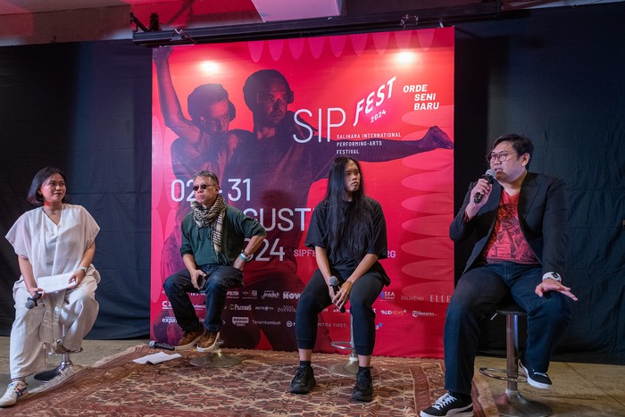 Jumpa pers SIPFest 2024 digelar di Komunitas Salihara, Pasar Minggu, Jakarta Selatan, pada Rabu (24/7/2024).