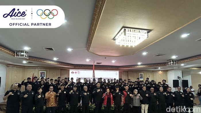 Kontingen Olimpiade Paris 2024 Indonesia Logo Aice