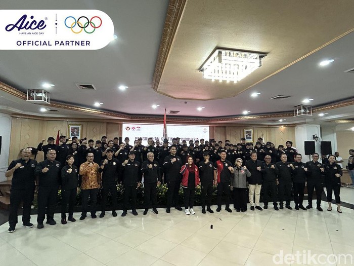 Kontingen Olimpiade Paris 2024 Indonesia Logo Aice