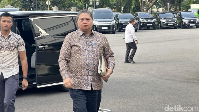 Menko Perekonomian Airlangga Hartarto (Isal Mawardi/detikcom)