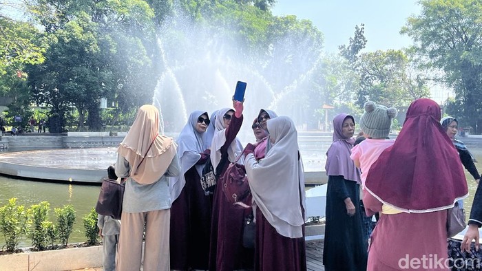 Suasana Taman Balekambang Solo pada hari pertama pembukaan usai revitalisasi, Kamis (25/7/2024).