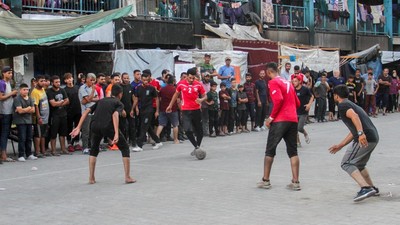 Turnamen Sepakbola Hibur Warga Gaza di Pengungsian
