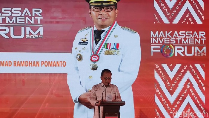 Wali Kota Makassar Danny Pomanto saat acara Makassar Investment Forum 2024.