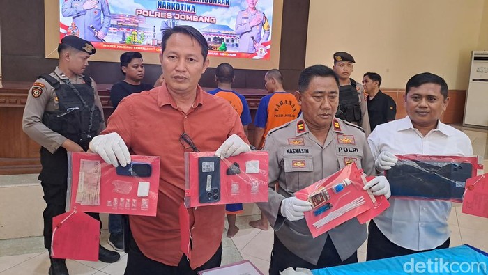 Barang bukti sabu yang disita Polres Jombang dari pelaku