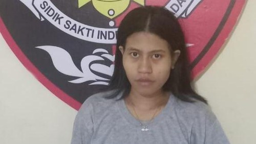 Jelina Prismayati Loda, perempuan yang membuang jenazah bayinya di tong sampah di Denpasar, Bali. (Foto: Dok Polresta Denpasar)