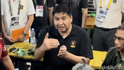 Ketua Steering Committee Piala Presiden 2024 Maruarar Sirait saat dijumpai Stadion Kapten I Wayan Dipta, Gianyar, Bali, Jumat (26/7/2024). (Foto: Ida Bagus Putu Mahendra/detikBali)