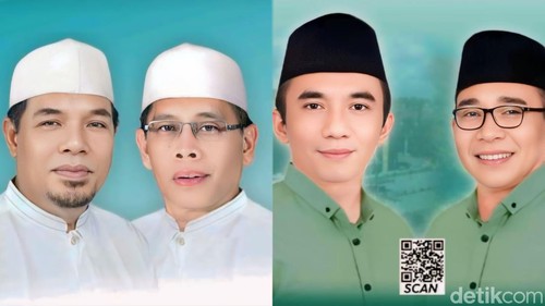 Kolase foto Haerul Warisin-Edwin Hadiwijaya dan Syamsul Luthfi-Abdul Wahid.