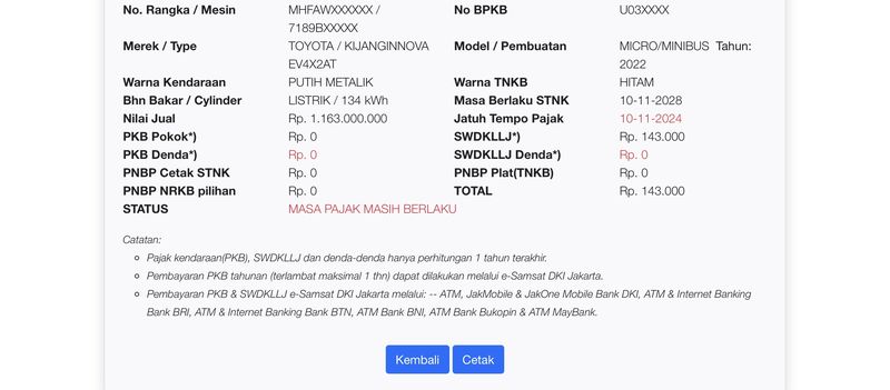 Pajak Innova listrik