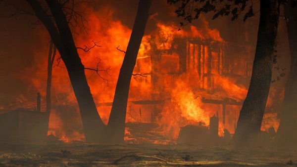 Pemukiman Warga di California Membara Dilalap Kebakaran Hutan