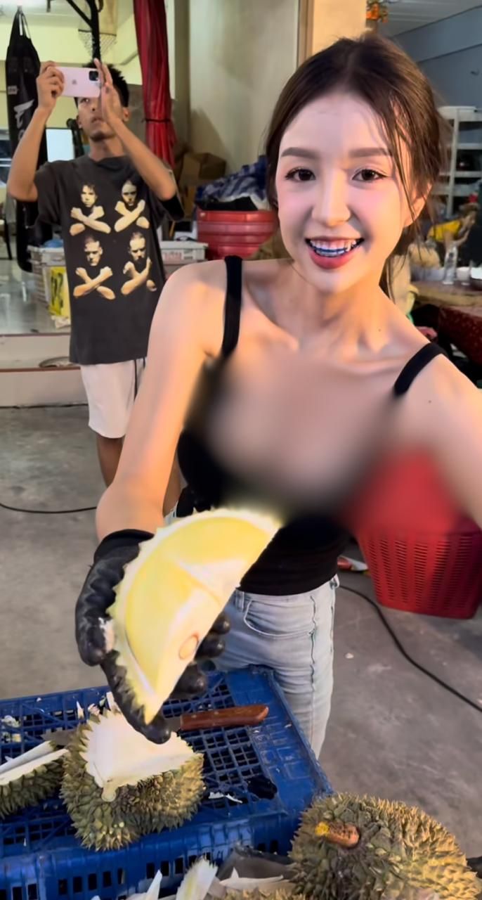 penjual durian cantik di Thailand