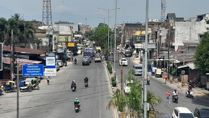Situasi Jalan Jamin Ginting Medan usai Bobby Marahi Kadishub. (Nizar Aldi/detikSumut)
