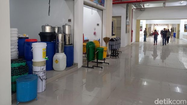 Suasana Pasar Jongke Solo yang baru saja selesai direvitalisasi, Jumat (26/7/2024).