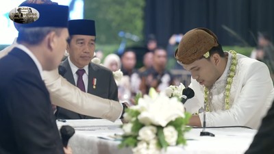 Saat Thariq Halilintar Ngebut Ucapkan Ijab Disaksikan Jokowi dan Bamsoet
