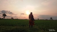 Senja yang indah di desa Singkil