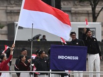 Potret Kontingen Indonesia di Atas Kapal Saat Pembukaan Olimpiade Paris 2024