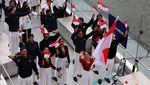 Potret Kontingen Indonesia di Atas Kapal Saat Pembukaan Olimpiade Paris 2024