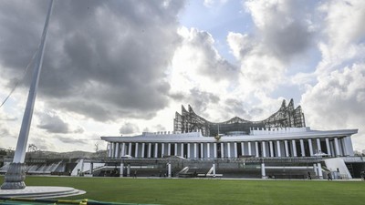 Potret Persiapan Upacara HUT Ke-79 RI di IKN
