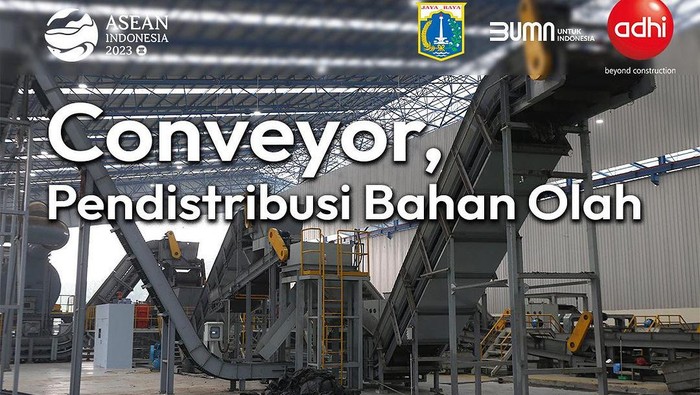 Conveyor Pendistribusi Bahan Olah sampah Adhi Karya