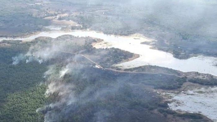 Karhutla di Penukal Utara, PALI, masih berasap.