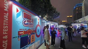 Antusiasme peserta masih menyala hingga sore hari, padahal sebagian besar dari mereka mengikuti Digiland Run sejak pagi buta. Foto: Rachmatunnisa/detikINET