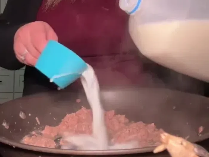 masak tuna pakai campuran susu