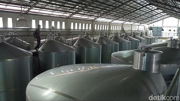 Melihat pembuatan wine di PT Sababay Industry Gianyar, Bali.