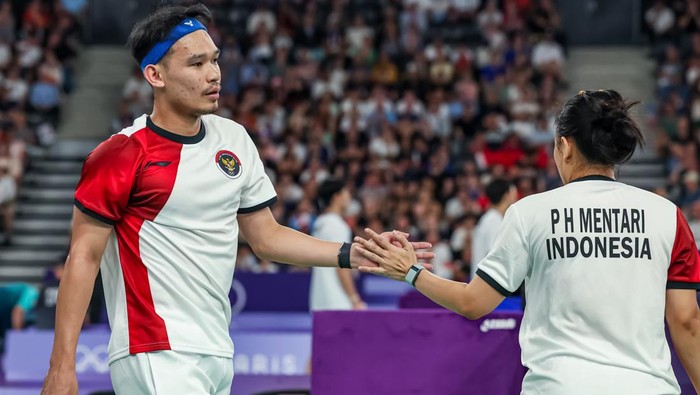 Rinov Rivaldy/Pitha Haningtyas Mentari di Olimpiade 2024