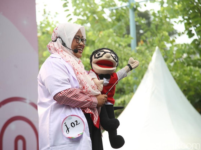 Siska Puspitasari tampil dalam audisi Emeron Hijab Hunt 2024 Jabodetabek yang digelar di Bekasi, Sabtu (27/7/2024).
