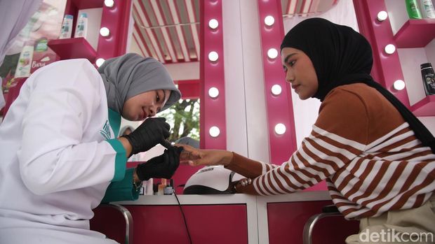 Suasana Emeron Hijab Hunt 2024 Jabodetabek yang digelar di Bekasi, Sabtu (27/7/2024).