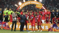 Indoensia juara pertama Piala AFF U-19 2024 (Foto: Deny Prasetyo/detikJatim)