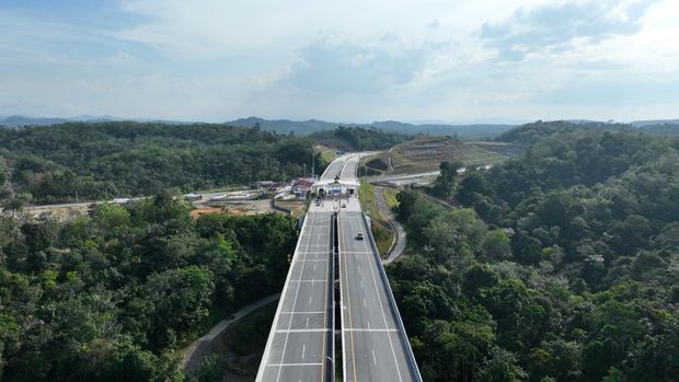 Jalan Tol Padang – Pekanbaru Seksi Bangkinang – XIII Koto Kampar. (Dok. Hutama Karya)