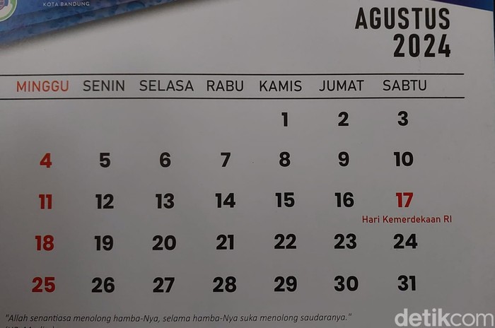 Kalender Agustus 2024