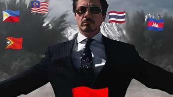 Robert Downey Jr lagi trending karena balik ke film besutan MCU. Pas banget gayanya untuk menggambarkan dominasi Indonesia di ASEAN. Foto: (X/Twitter)