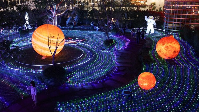 A view of the Galactic Glow playground with a galaxy theme at Paris Van Java Resort Lifestyle Place (PVJ) in Bandung, West Java province, Indonesia, July 20, 2024. REUTERS/Ajeng Dinar Ulfiana
